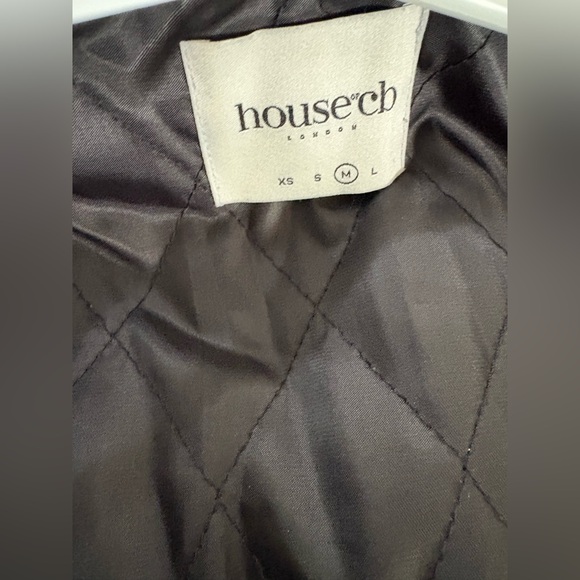 House of CB ‘Lumia’ Black Leather Jacket size Medium - Picture 15 of 17